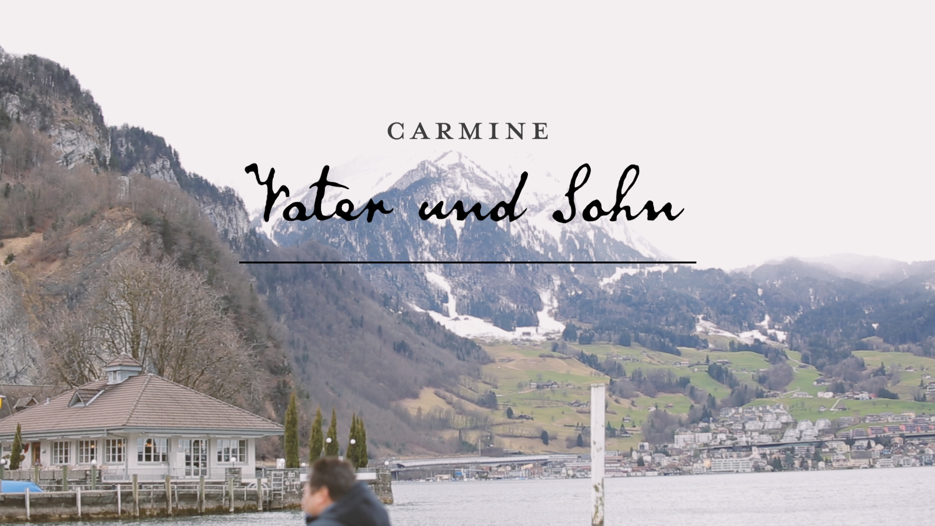 Dorf in den Bergen, See als Titelbild für Zeugnis Carmine - Vater und Sohn