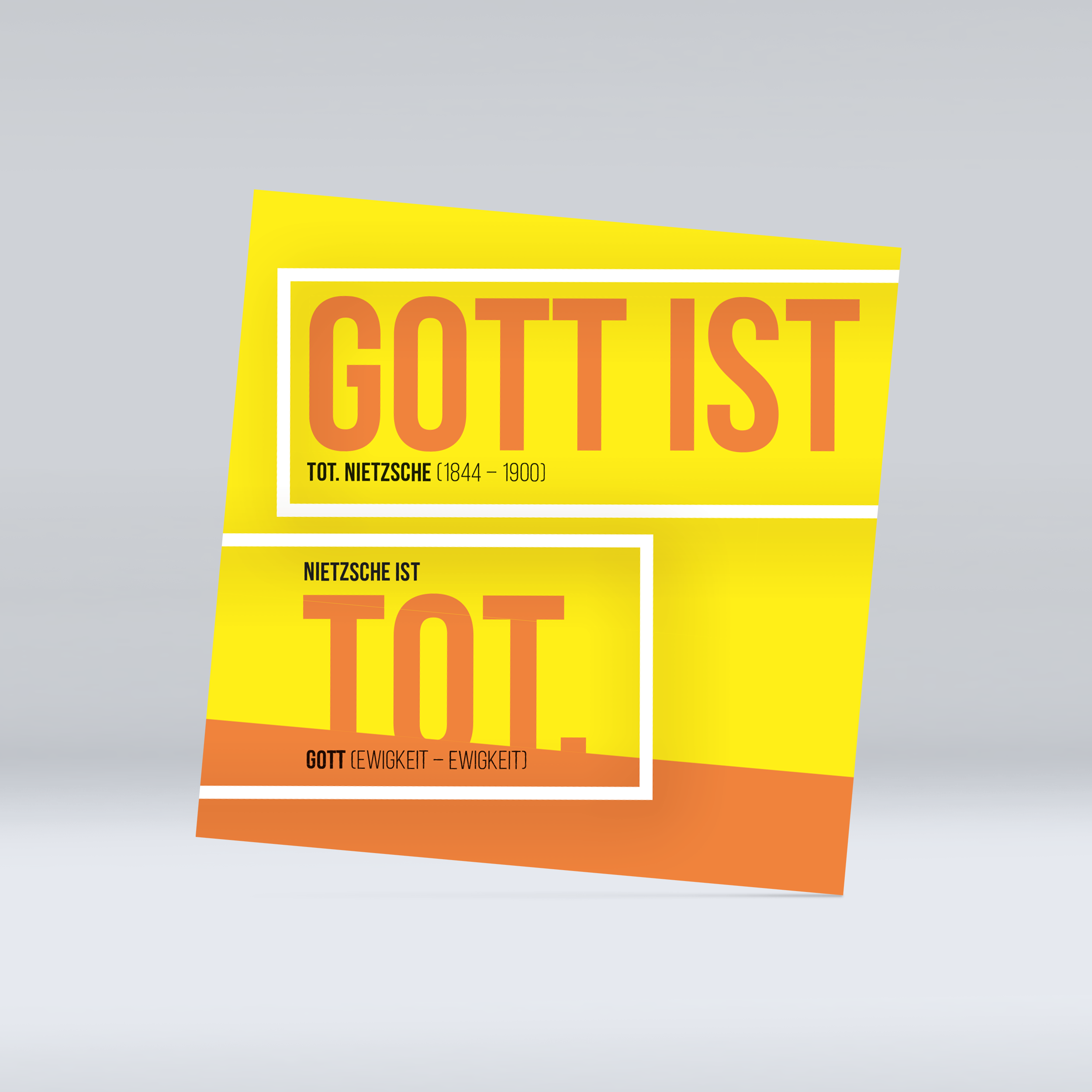 Werbeflyer Emmaus Bibelkurse „Nietzsche"
