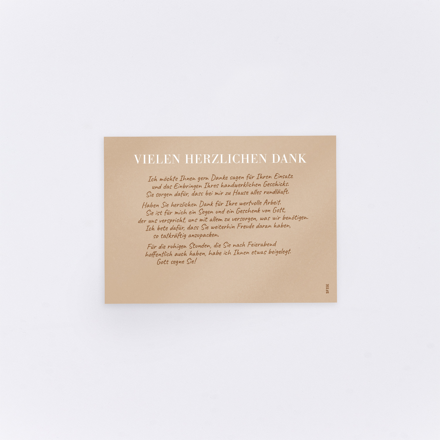 Geschenkkarte für Handwerker