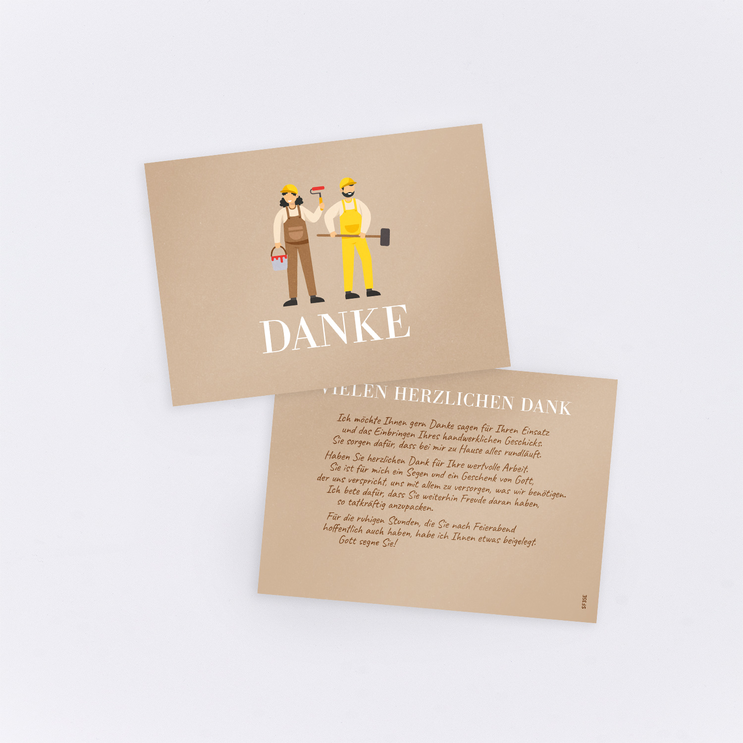 Geschenkkarte für Handwerker