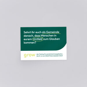 Training für Alltagsmissionare – grow Werbeflyer