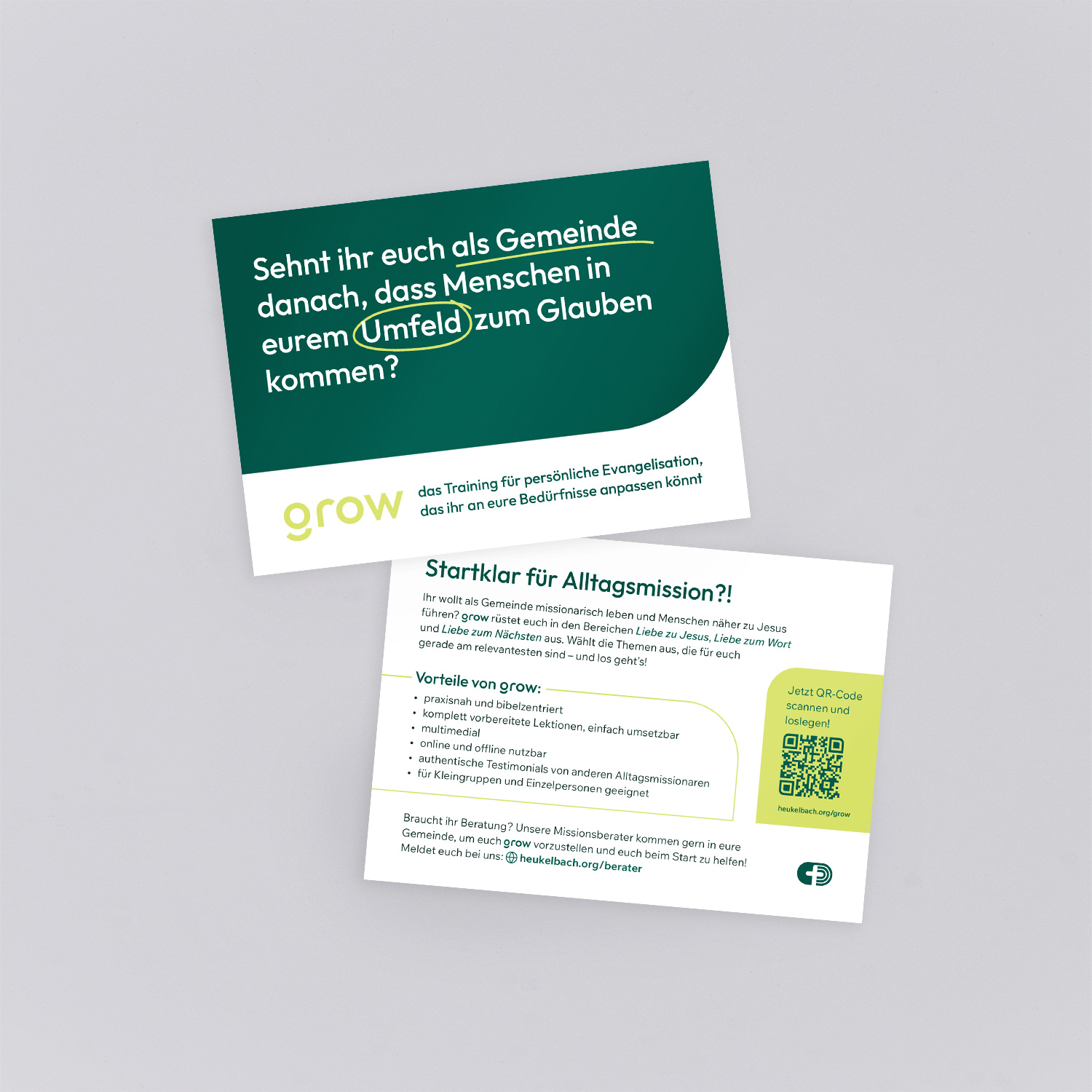 Training für Alltagsmissionare – grow Werbeflyer