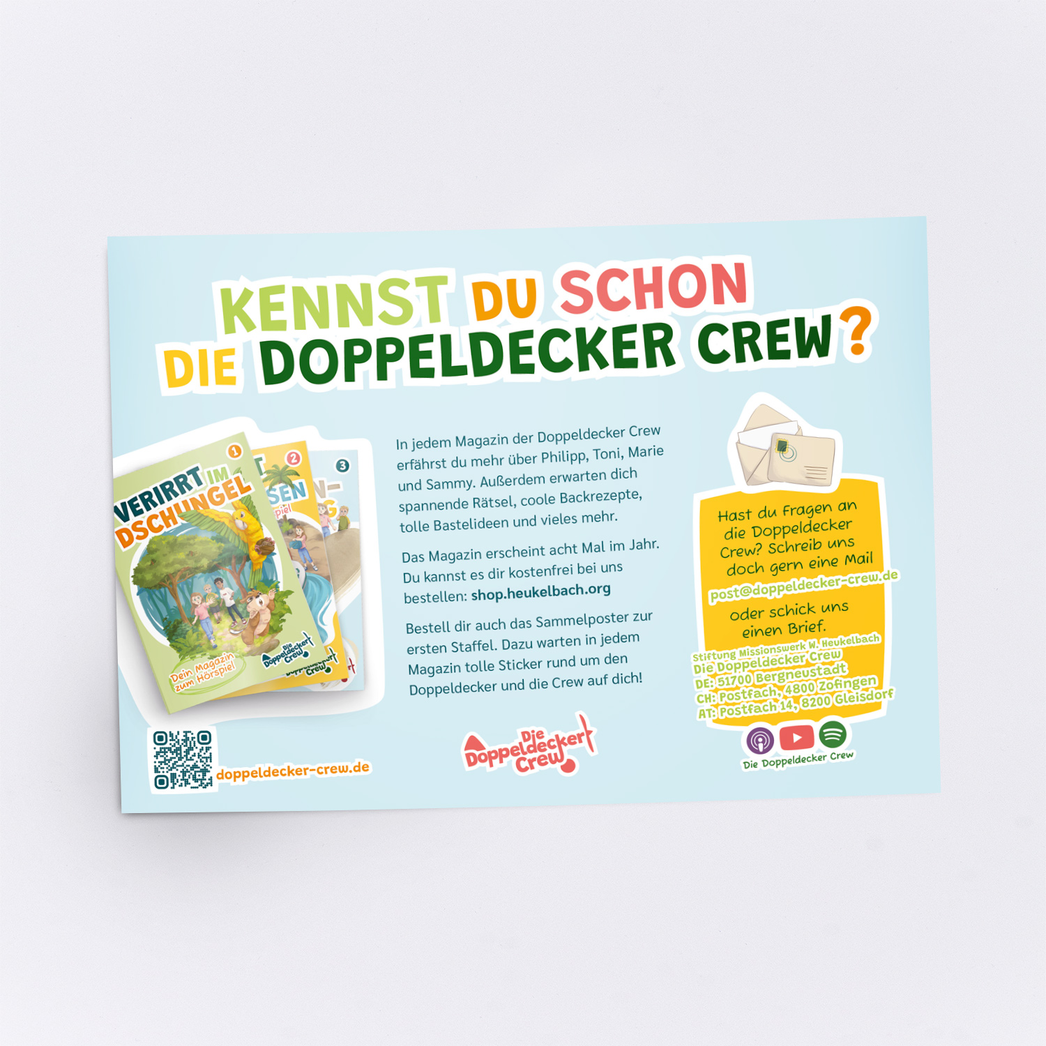 Doppeldecker Crew - Stundenplan