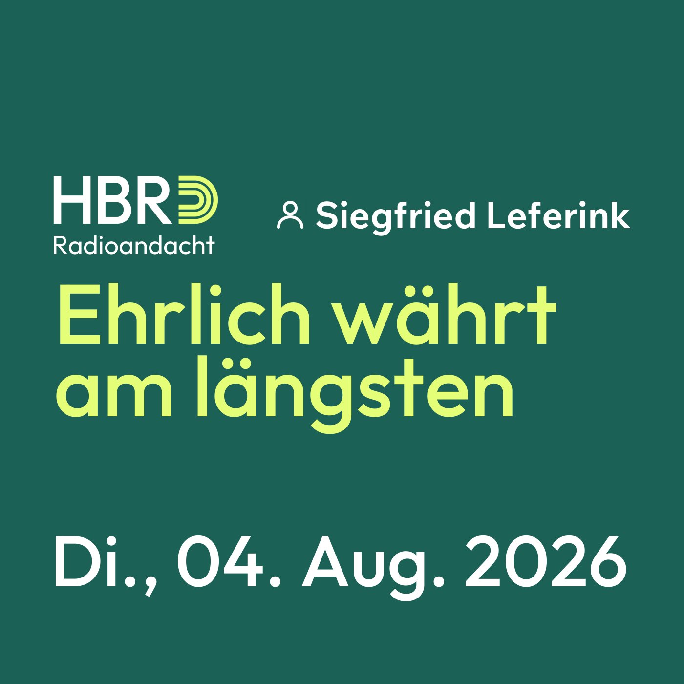 Ehrlich währt am längsten episode artwork