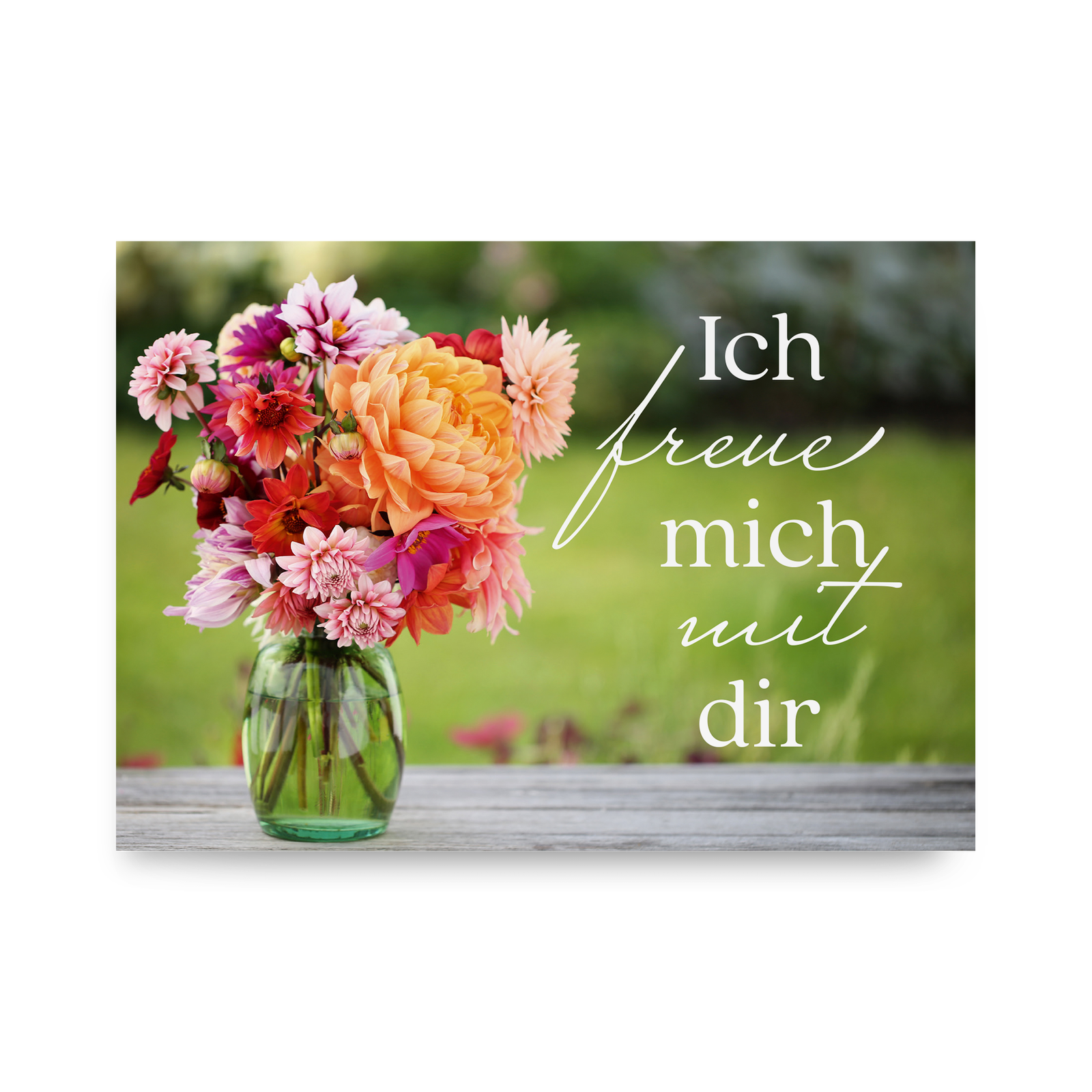 Produktbild von "Grußkarte für Senioren: „Ich freue mich mit dir“"