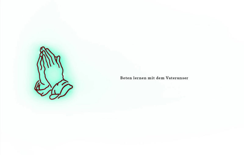 Symbol Betende Hände als Blogbild für Beten lernen mit dem Vaterunser