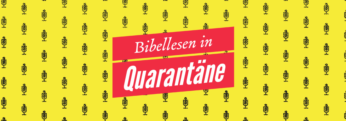 Illustration von Mikrofonen Werbebanner für Podcast Bibellesen in Quarantäne